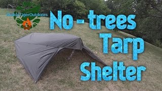 Notrees Tarp Shelter Setup  MuddyTigerOutdoors [upl. by Ailb680]