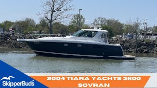 2004 Tiara Yachts 3600 SOVRAN Boat Tour SkipperBuds [upl. by Neufer]