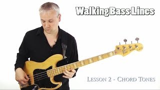 How To Play Walking Bass Lines  Using Chord Tones [upl. by Imojean]