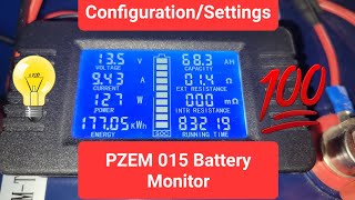 Battery Monitor PZEM 015 ConfigurationSettings english [upl. by Gothurd]