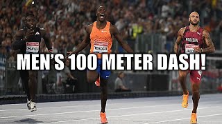 Mens 100 Meter Dash Was Crazy  2024 Diamond League Rome [upl. by Aicirtal]