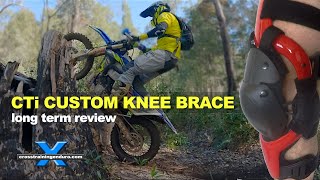 Best enduro knee brace CTi custom knee brace longterm review︱Cross Training Enduro [upl. by Ahsinor789]