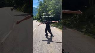 snowboard all year round 😎 skateboarding snowboarding skate freeboard downhill skateboard [upl. by Hoj]