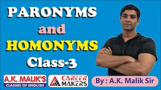 PARONYMS and HOMONYMS class 3 [upl. by Nauqet721]