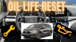 Reset Oil Light 2022 2023 Honda Odyssey [upl. by Sublett]