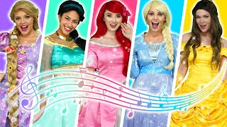 DISNEY PRINCESS SONGS MEDLEY– MUSIC VIDEO WITH FROZEN ELSA BELLE ARIEL RAPUNZEL amp TIANA Totally [upl. by Nomaid699]