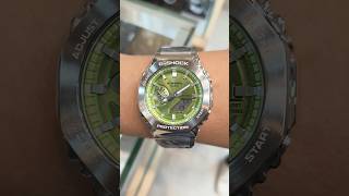 Casio GSHOCK GSTEEL green dial GM2110D3A  casiok with steel bracelet casio gshock watch [upl. by Camroc]