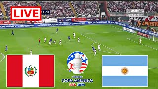 Argentina vs Peru Live Football  Copa America 2024  Full Match Streaming gameplay pes21 [upl. by Klarika]