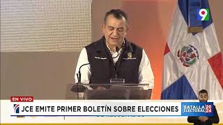 JCE emite Primer boletín sobre elecciones 2024  Batalla electoral 2024 [upl. by Nodearb]