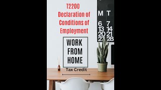 Form to fill for Work from Home Expenses claim T2200 Declaration of Conditions of Employment [upl. by Jeddy]