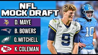 2024 NFL Mock Draft With BIG Trades [upl. by Alyosha]