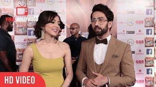 Nakuul Mehta with wife Jankee Parekh at 17th Indian Television Academy Awards 2017  ITA Awards 2017 [upl. by Einuj]