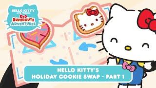 Hello Kitty Holiday Cookie Swap Part 1  Hello Kitty and Friends Supercute Adventures S8 EP13 [upl. by Ynnub]