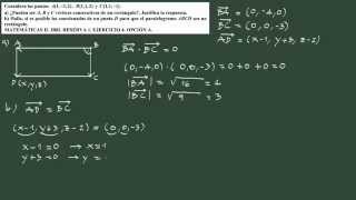 12 Ejercicio 12 PAU geometría hallar el cuarto vértice de un rectángulo [upl. by Cleaves]