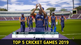 Top 5 High Graphics Cricket Games For Android 2019 [upl. by Rosenwald]