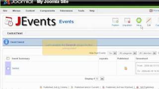 How to add a calendar to your Joomla site using JEvents  Joomla Tutorials [upl. by Kassel]