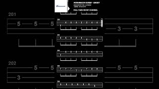 【BASS TAB】HOSHIMACHI SUISEI 星街すいせい  GHOST basstabs shorts shortvideo hoshimachisuisei [upl. by Hahnert]