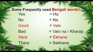 Learn Some Frequently Used Bengali Words in English Part 1 [upl. by Anneres]