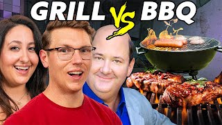 Whats The Difference Between Grilling amp BBQ ft Brian Baumgartner [upl. by Nylrac]