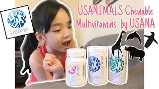 TRYING USANIMALS CHEWABLE MULTIVITAMINS by USANA [upl. by Ellehciram460]