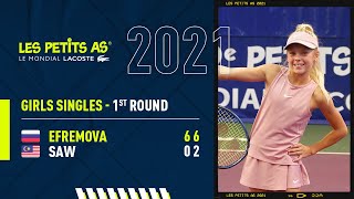 Les Petits As 2021  Girls 1st Round  Ksenia Efremova vs JoLeen Saw [upl. by Joo410]