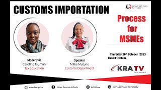 Customs Importation  Process for MSMEs [upl. by Raval]