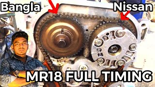 How To Nissan Tiida And Versa MR18DE Engine Timing Chain Marks Full Video 0712 4cyl 18L DOHC MR18 [upl. by Erin]