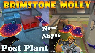 Top 10 New Abyss Brimstone Post Plant Lineups  Brimstone Lineups Abyss  Valorant Tips amp Tricks [upl. by Ymas]