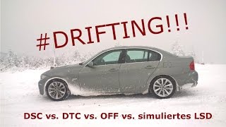 Test DSC vs DTC vs OFF vs LSD simuliert  Beschleunigung und Drift im Vergleich [upl. by Dorrehs]