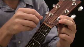 How To Put New Strings On An Acoustic Guitar Steel String [upl. by Kaasi]