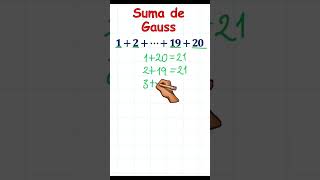 Sumatoria de Gauss en segundos shorts [upl. by Kirad]