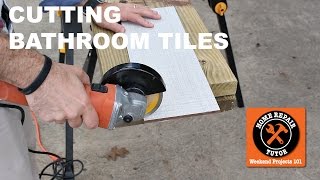 Cutting Bathroom Tiles with an Angle Grinder Quick Tips  by Home Repair Tutor [upl. by Clementius]