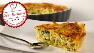 Schinken Lauch Quiche  schnell einfach und lecker [upl. by Anujra494]