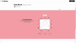 AI Solve New York Times Daily Letter Boxed Puzzle 10222024 ASMR [upl. by Ielak696]