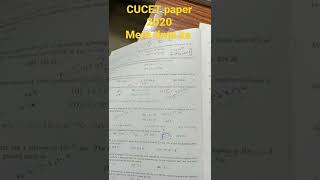 CUCET previous year paper 2020 Offline exam 2020 CUET previous year paper [upl. by Ariam]