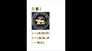 RBI full form 2024 fullfrom compretive rbi YouTube viralshort youtubeshorts shortsfeed [upl. by Suzzy]