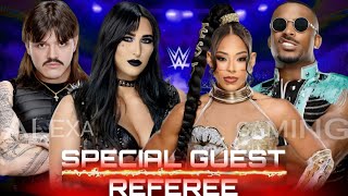 WWE 2K24  Mixed Gender Tag Team Match  Montez Ford Bianca Belair VS Rhea Ripley Dominik Mysterio [upl. by Aihsekyw]