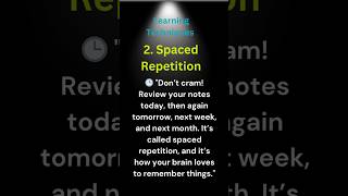 Learning Techniques Spaced repetition education [upl. by Daahsar]