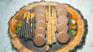 Colorful Unpacking ASMR pastels  Chocolate biscuit  Chocolate stick  Nescafe stick Unpacking ASMR [upl. by Noyerb]