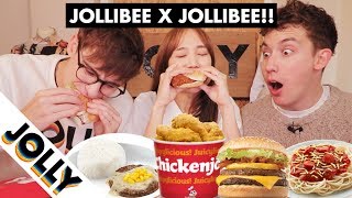 Jollibie Tries the Whole Jollibee Menu for the First Time [upl. by Bruner334]