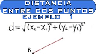 Distancia entre dos puntos Ejemplo 1 [upl. by Fitzhugh]