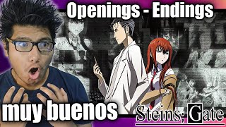 TEMAZOS DIFERENTES 😮  SteinsGate OPENINGS y ENDINGS REACCIÓN [upl. by Plante]