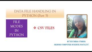 DATA FILE HANDLING PART 3  CLASS 12  PYTHON  CSV FILES  COMPUTER SCIENCE [upl. by Llertnad]