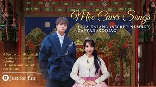 COVER DISNEY SONGS  DITA KARANG SECRET NUMBER amp ZAYYAN XODIAC [upl. by Ecnatsnoc]