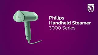 Philips Handheld Steamer 3000 Series STH3010  Compact amp foldable Kill 999 of bacteria [upl. by Mortie]