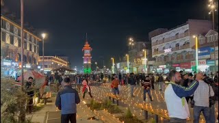 Ghanta Ghar at Lal Chowk illuminated on Diwali eve [upl. by Cocke]