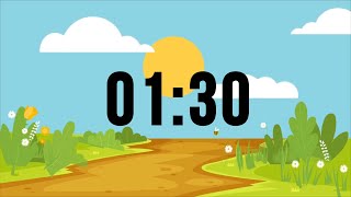 1 minute 30 Second Countdown Timer with Music For Kids [upl. by Elletnohs]