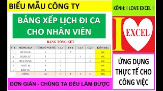 BẢNG XẾP LỊCH ĐI CA CHO NHÂN VIÊN  ILOVEEXCEL [upl. by Ailecnarf]