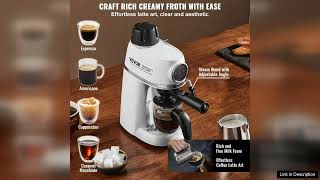 VEVOR Espresso Machine 35 Bar Espresso Maker with Milk Frother Steam Wand Review [upl. by Helman]