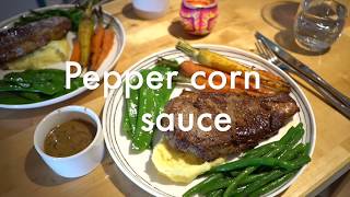 Delicious peppercorn cream sauce for steak 기가막힌 페퍼콘 스테이크 소스 만들기 [upl. by Hirschfeld761]